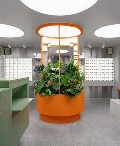 Vitrine d'affichage optique attrayante avec éclairage LED Design mural artistique sur le thème des plantes pour comptoir de magasin - Product Image 4