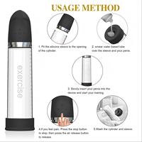 Ylove Extenseur de pénis en silicone réutilisable pour hommes avec pompe à vide pour l'érection et l'amélioration sexuelle