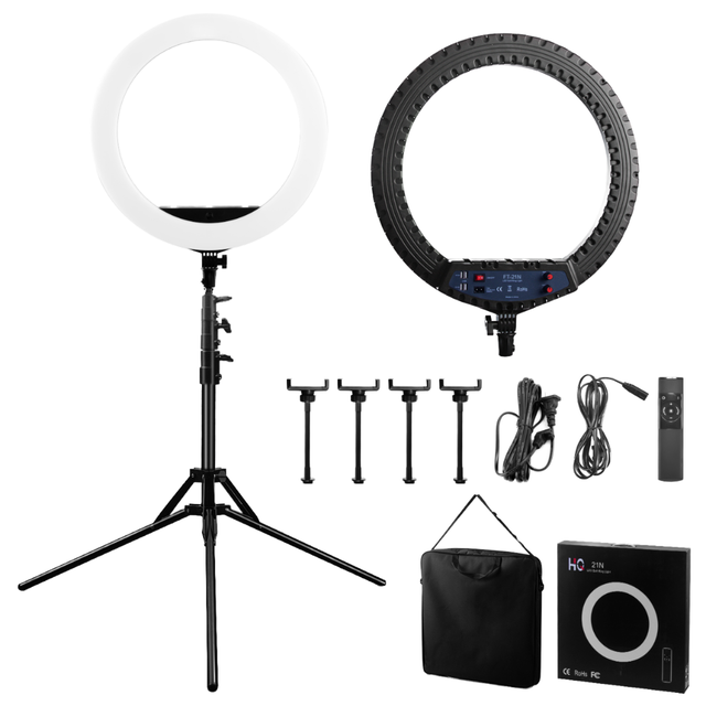 20inches Professional Portable Mobile Phone Flash Led Selfie Fill Ring Light Tripod Photography Lamp 100-240VAC 72W