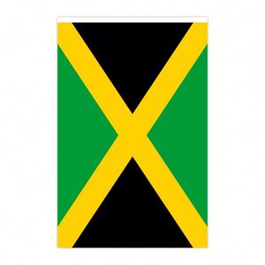 Bandera Nacional de Jamaica en Poliéster con Diseño de Cuerdas Impresas Digitalmente para Decoraciones de Fiestas de Cumpleaños y Festivales - Product Image 2