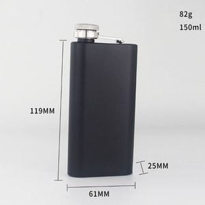 Botella Plana Portátil de Acero Inoxidable de 5oz para Viajes y Campamento con Logotipo Personalizado - Product Image 3