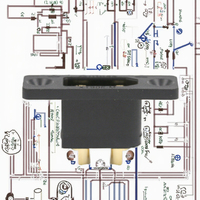 Connecteurs banane mâles plaqués or Amass XT90E-M à courant élevé, adaptateurs DC pour avions, avec trous de fixation, boîtier ABS, en cuivre, IP40
