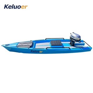 Kayak a Pedali Skiff Monoposto Canoa da Pesca Senza Spinta Elettrica e Batteria - Product Image 2
