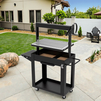 Barbecue portable pliable moderne, équipement de camping à main, résistant au vent, métal de qualité supérieure avec revêtement en poudre coréen, sécurité des flammes