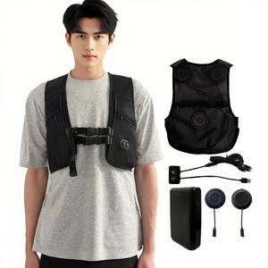 Gilet Rinfrescante Intelligente Stile Tuta Estiva con Tecnologia Peltier per Lavoratori Edili, Gilet Riscaldato per Esterni in Poliestere - Product Image 4