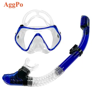 Perlengkapan Snorkeling untuk orang dewasa, masker selam panorama tampilan lebar masker pernapasan bebas untuk Snorkeling selam Scuba