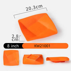 <span class=keywords><strong>Assiette</strong></span> <span class=keywords><strong>carrée</strong></span> en mélamine jetable de 8 pouces pour la restauration rapide, idéale pour les fêtes et les restaurants, sûre à utiliser - Product Image 3