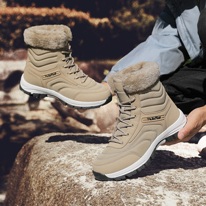 Nuevas <span class=keywords><strong>botas</strong></span> de nieve de alta calidad, suela de goma antideslizante, mantiene la piel caliente, zapatos de senderismo de felpa en el interior, <span class=keywords><strong>botas</strong></span> de nieve para caminar al aire libre en invierno - Product Image 2