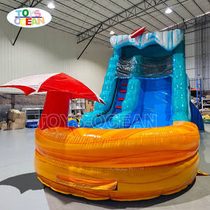 Grand <span class=keywords><strong>toboggan</strong></span> aquatique gonflable de <span class=keywords><strong>vacances</strong></span> en plein air personnalisé avec <span class=keywords><strong>piscine</strong></span> adapté aux adultes et aux enfants fête dans la cour - Product Image 1