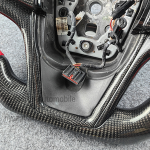 Volante de cuero liso rojo de moda de alta calidad para volante de coche de fibra de carbono Chevrolet Camaro - Product Image 5
