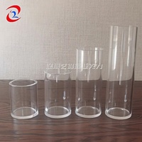 Klare runde Acryl rohrbox anpassen Form größe Lucite Box Kreis Kunststoff Aufbewahrung vitrine