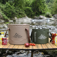 Sac de transport pliable en PVC de 20 L pour camping, pique-nique, pêche, collecte de bois de chauffage - Personnalisable avec logo - Outil de plein air