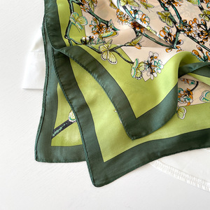 Luxury <b>Scarf</b> with Gift Box Set Premium Butterfly Printed Satin Square <b>Scarf</b> - Product Image 5