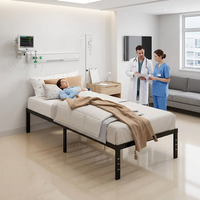 Lit pliant populaire en promotion – Cadre de lit simple en fer, lit individuel pour la maison, lit en métal modulaire en fer forgé