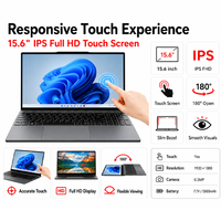Ordinateur portable de bureau OEM 15,6 pouces FHD IPS avec écran tactile sensible, processeur Intel Core I5 6200U, 16 Go de RAM, 512 Go de SSD, design métallique