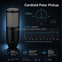 Microphone à condensateur de qualité professionnelle P220, portable, pour l'enregistrement de podcasts, la diffusion en direct, l'enseignement en ligne, les applications en studio