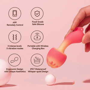 Vibrador con Forma de Hongo Atardecer, Huevo Vibrador con Aplicación, Control Remoto Inalámbrico Portátil, Vibrador Bluetooth, Juguete Sexual para Mujeres - Product Image 2