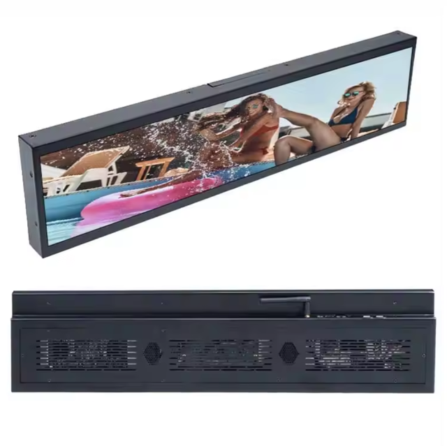 Custom Size Inch Ultra Wide High-resolution Stretched Bar Type Lcd Advertising Display for Supermarket Shelf Retail