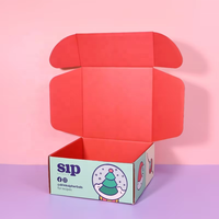 Boîte d'expédition en carton ondulé écologique avec logo imprimé personnalisé et doublure en éponge pour l'emballage cosmétique