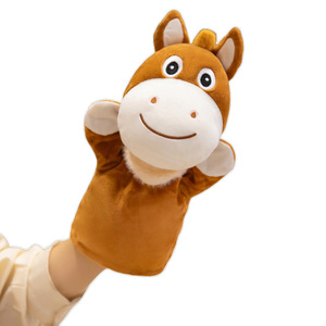 Marionnettes à main en peluche personnalisées : cerf, chat, panda, shiba inu de dessin animé, marionnettes ventrilogo et jouets en peluche pour spectacles préscolaires - Product Image 5