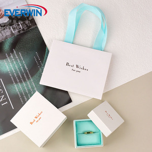 Boîtes d'emballage pour bijoux EVERWIN avec logo personnalisé, simples et élégantes, avec couvercle et base, pour bagues, bracelets, colliers, cadeaux - Product Image 3