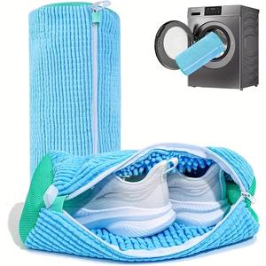Sac durable pour machine à laver les chaussures Doublure en <span class=keywords><strong>chenille</strong></span> Sac à linge protecteur pour baskets, chaussures décontractées, sac de lavage du linge - Product Image 1