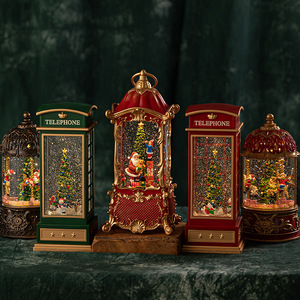 Dropshipping Shopify <b>Christmas</b> Lantern Crystal Light Music <b>Box</b> Snow Globe Kids Birthday Gift Holiday Decor Figurine - Product Image 5