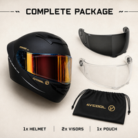 Casque de moto intégral pour hommes et femmes, casque de moto Bluetooth, casque de sécurité pour moto électrique d'hiver avec spoiler