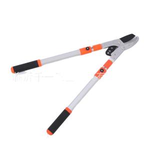 Tijeras de podar Hercules de acero al carbono telescópicas de 30-50 mm con boca recta y mango naranja, herramienta de jardín - Product Image 1