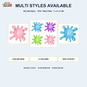 <span class=keywords><strong>Pelota</strong></span> Antiestrés de Plástico Personalizada, Elástica y de Ascenso Lento, Juguete Sensorial Translúcido con Forma de Gota de Agua, Regalo para Niños de 2 a 4 Años - Product Image 2
