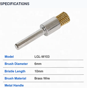 <span class=keywords><strong>Brosse</strong></span> métallique de type stylo, poils plaqués bronze, diamètre 1/2, qualité industrielle, pour tournevis électrique, perceuse électrique, décapage de rouille et de soudure - Product Image 3