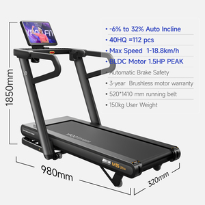 Tapis de course pliable de qualité marathon, silencieux, électrique, pour la course à pied, usage commercial et domestique, double usage - Product Image 5