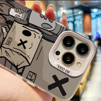 Étui de téléphone INS Box de luxe avec logo personnalisé, peinture UV, TPU antichoc, étanche pour 15/14/13/12/11 Pro Max