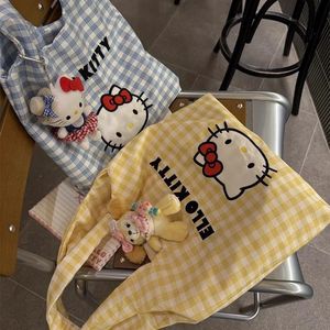 Eco Friendly Plaid <b>Canvas</b> <b>Tote</b> Bag Custom Printed Reusable Handbag with ODM Service for Daily Use - Product Image 4
