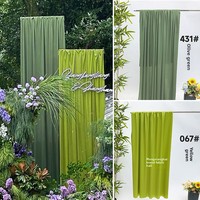 Tissu extensible pour plafond de mariage, soie de lait double face, rideau vert, décoration de scène, aménagement d'auditorium, modèle C62091