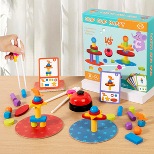 <span class=keywords><strong>Jeu</strong></span> de construction en bois avec pinces pour enfants de maternelle, puzzle éducatif précoce, <span class=keywords><strong>jeu</strong></span> de société familial, jouet de construction - Product Image 3