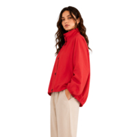 Blouson bomber oversize pour femme, col montant, léger, coupe-vent, résistant à l'eau, doublure en nylon, style shacket, vêtement d'extérieur pour l'automne