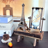 Pendule en bois rétro moderne sablier créatif rétro tour ornements pour la maison étude mariage anniversaire remise des diplômes durable élégant