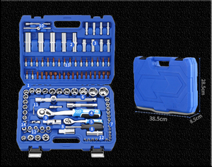 Multifunctional car interior repairing hexagon socket motorcycle trolley set combination wrench with torque wrench toolbox