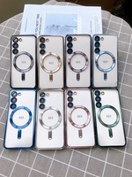 Étui de téléphone portable transparent magnétique en TPU souple pour iPhone 15 14 13 Pro Max pour la charge sans fil avec un grand protecteur d'objectif d'appareil photo