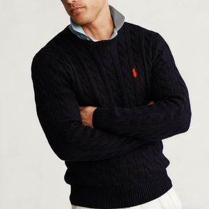 Suéteres de <span class=keywords><strong>Mujer</strong></span> de Cachemira y <span class=keywords><strong>Lana</strong></span> Merino de Calidad Original para Otoño e Invierno, Cuello Redondo, Tejido de Cable con Logotipo - Product Image 6