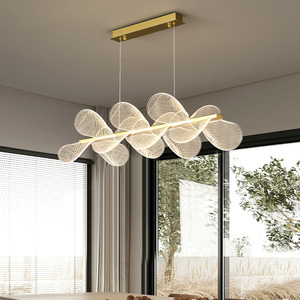 Lámpara de araña de diseño nórdico, círculo redondo, sala de estar para techo para luces colgantes de acrílico, dormitorio, hotel - Product Image 2