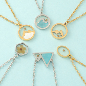 Kitô giáo đồ trang sức thép không gỉ mặt trời vỏ mù tạt hạt giống Trái Tim Mặt Dây chuyền vòng cổ cho phụ nữ - Product Image 4