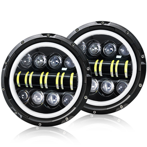 Doppio colore Angel Eye faretto proiettore 80W DRL 7 pollici Led fendinebbia per Jeep Yamaha xsr700 - Product Image 2