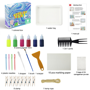 Bộ Nghệ Thuật Marbl Vẽ Tranh Ma Thuật Chất Lượng Cao Tự Làm Nga Bộ Dụng Cụ Vẽ Đá Cẩm Thạch Cho Trẻ Em Sơn Đá Cẩm Thạch Nước - Product Image 2