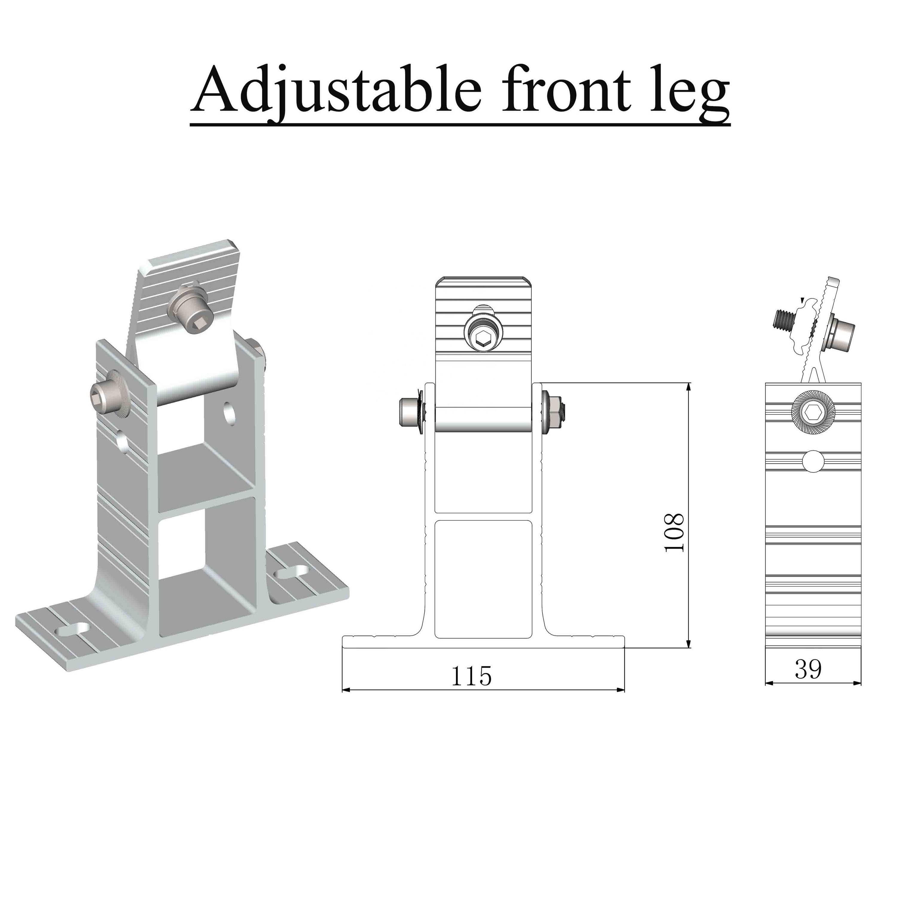 Manufacturer Adjustable Mounting Bracket Solar Panel Structure Solar Installation Accessories Solar Aluminum Brackets for Roof · image 3