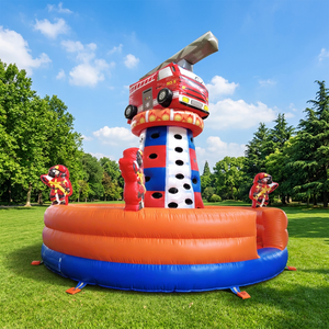 WINSUN Juegos Inflables Deportivos Comerciales para Niños, Camión de Bomberos, Pista de Obstáculos de Escalada, PVC Ignífugo - Product Image 1