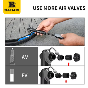 BAIMEI Mini pompe à vélo manuelle haute pression <span class=keywords><strong>vtt</strong></span> <span class=keywords><strong>compresseur</strong></span> de gonflage de <span class=keywords><strong>VTT</strong></span> avec support <span class=keywords><strong>pour</strong></span> le gonflage des pneus - Product Image 3
