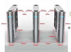 Không thấm nước cho người đi bộ swing rào cản cổng Nhận dạng khuôn mặt kiểm soát truy cập Swing turnstile với đầu đọc mã qr - Product Image 4