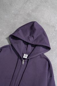 Custom Manufacturers Wholesale Design Heavy Sublimation Unisex Bulk Streetwear Embossed Heavyweight Essentials <b>Zip</b> <b>up</b> Hoodie - Product Image 4